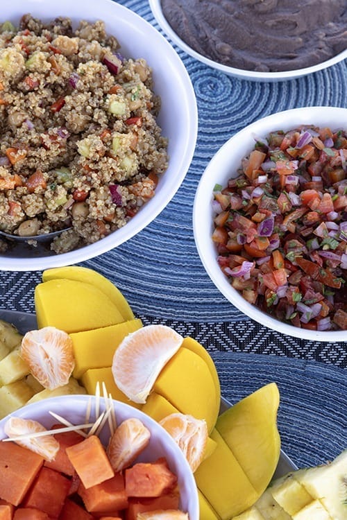 Private Sailing Charter Lunch Spread