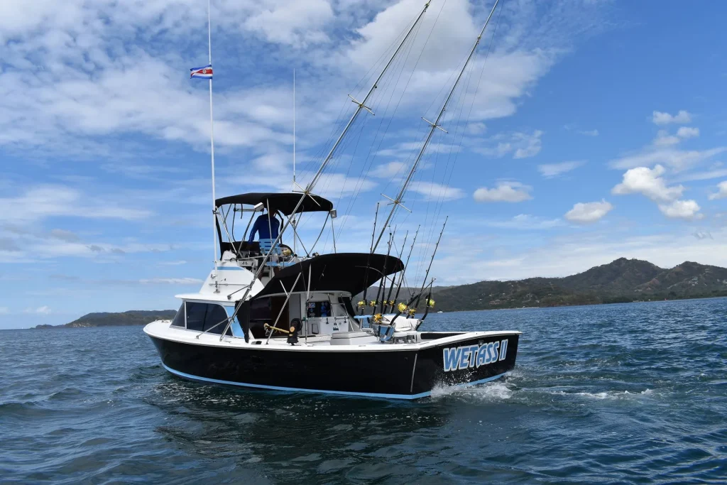 Wetass II sportfishing charter boat off Flamingo Marina, Costa Rica